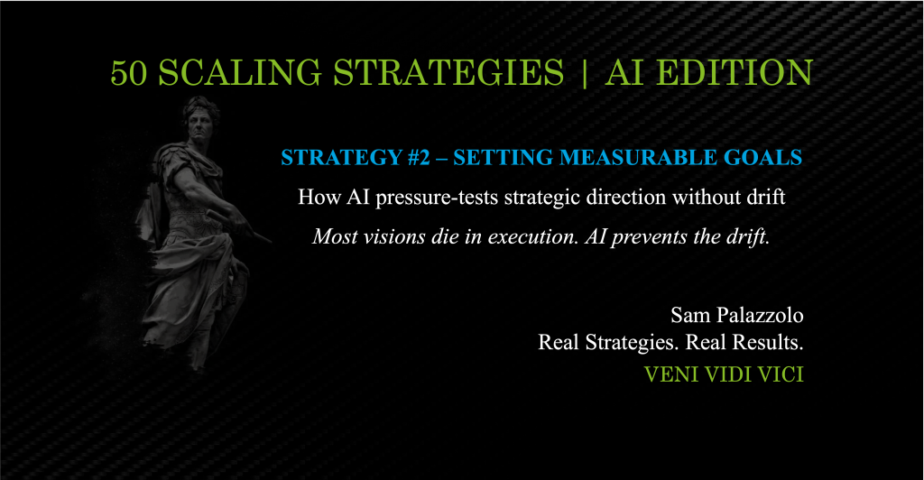 Sam Palazzolo's 50 Scaling Strategies - Strategy #2 Setting Measurable Goals